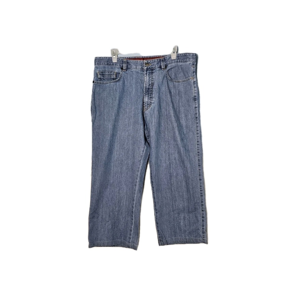 Ermenegildo Zegna CROP Jeans Mens 36x23 Blue Medium Wash Straight Leg Italy Made